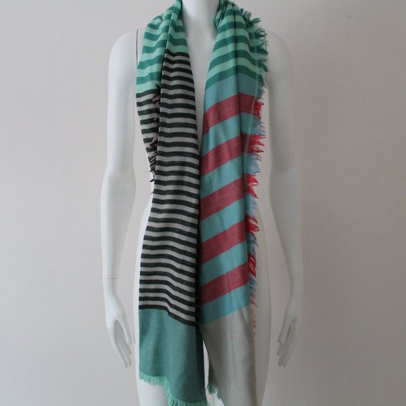 Marc by Marc Jacobs Colourful Stripe Wool Scarf - Picture 2 of 6